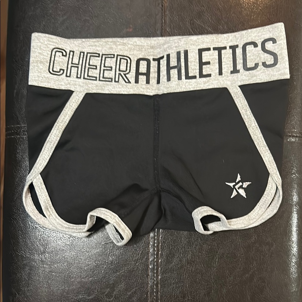Black and Gray Athletic Shorts with Gray Trim
